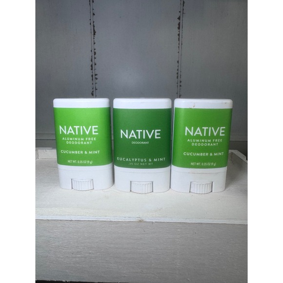Native Other - Native Aluminum Free Deodorant Travel Size 3 Pack Cucumber Mint Eucalyptus Mint